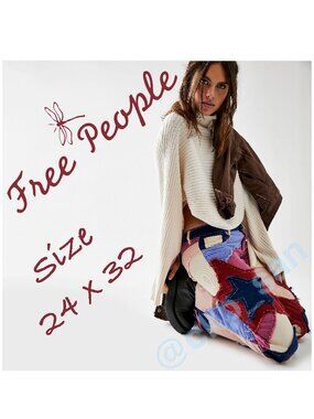 Free People Supernova Cord Jeans Sz 24